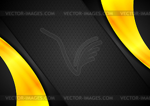 Orange and black contrast abstract background - vector clipart