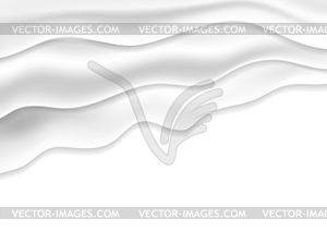 Abstract grey smooth textile waves background - vector clipart