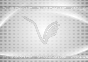 Abstract grey tech wavy background - vector clip art