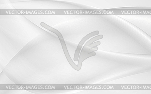 Light grey and white smooth flowing waves background - vector image