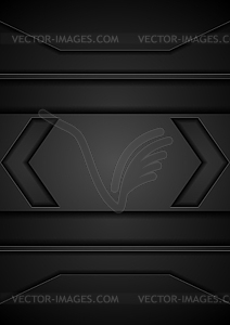 Black technical concept abstract background - vector image