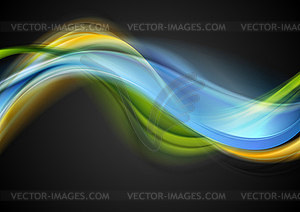 Colorful abstract smooth blurred waves background - vector clipart