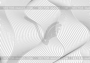 Abstract grey curved waves refraction background - vector EPS clipart