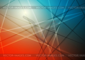 Bright orange and blue abstract stripes background - royalty-free vector image