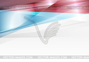 Red and blue abstract glossy modern background - vector clipart