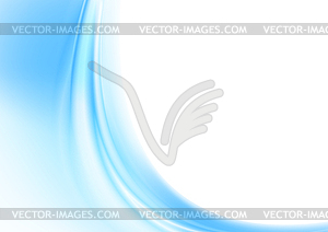 Abstract blue soft elegant waves modern background - vector image