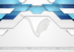 Blue shiny hi-tech abstract background - vector image