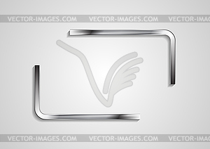 Quote blank speech bubble abstract metal design - vector image