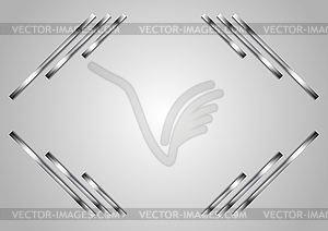 Technology abstract metallic frame design - vector clipart