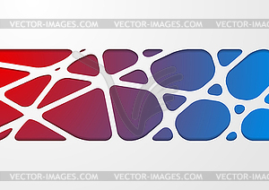 Bright abstract tech corporate paper cut background - vector image