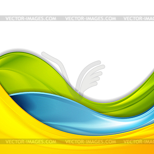 Colorful abstract smooth waves corporate background - vector clipart