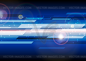 Dark blue technology circuit board lines background - vector clipart / vector image