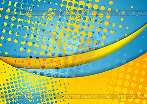 Colorful grunge abstract wavy background - vector clip art