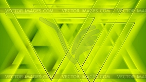 Bright green abstract triangles geometric tech - vector clipart