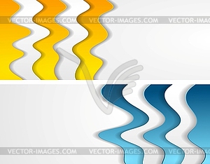 Abstract bright corporate waves modern banners - vector image