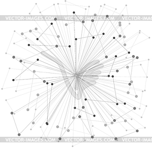 Abstract technology connection polygonal lines - vector image