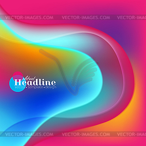 Colorful elegant liquid waves abstract background - vector image