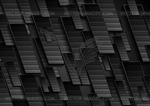 Black technology geometrical abstract background - vector image