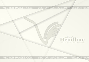 Abstract white paper material geometric background - vector clip art