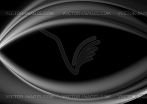 Smooth abstract grey waves - vector image