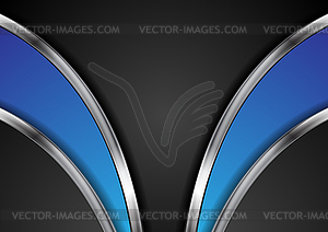 Abstract corporate metallic waves background - vector image