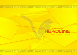 Bright yellow geometric polygonal background - vector clip art