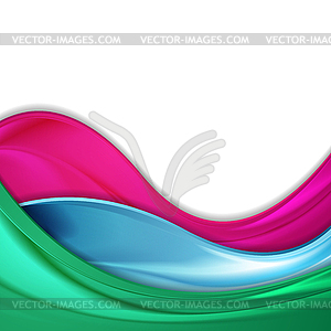 Colorful abstract smooth waves corporate background - vector clip art