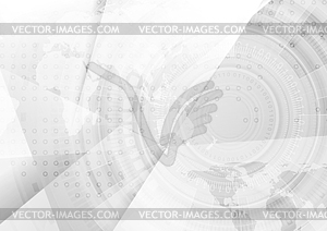 Light grey concept technology background - vector clipart