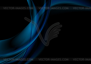 Abstract smooth blue waves - vector image