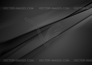 Black smooth stripes abstract minimal background - vector clipart