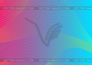 Colorful curved lines wavy pattern design - vector image