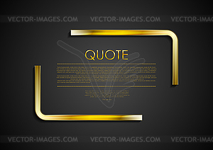 Quote blank speech bubble abstract metal design - vector image