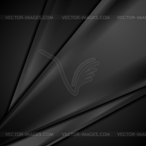 Black smooth stripes abstract corporate background - vector clipart