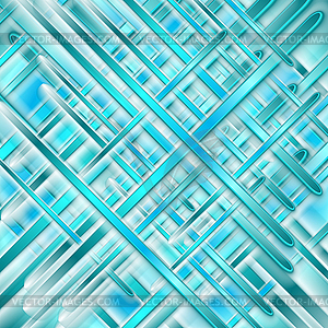 Blue turquoise glossy stripes abstract background - vector clip art