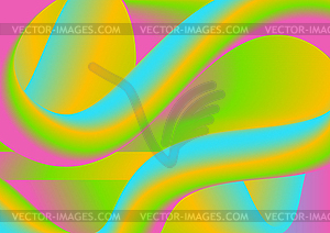 Colorful abstract gradient 3d liquid waves - vector clipart