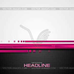 Pink and black hi-tech abstract corporate background - vector clipart