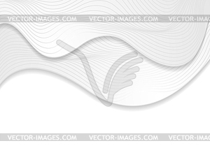 Abstract grey wavy refracted lines, corporate - vector clip art