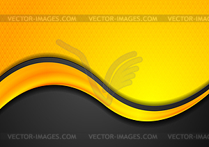 Orange and black abstract background with glossy - vector image