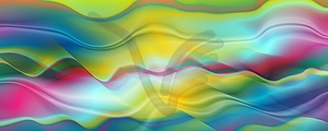 Colorful liquid abstract smooth waves background - vector clip art