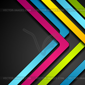 Colorful abstract stripes arrows - vector clipart