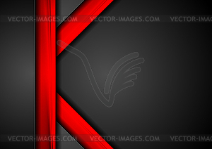 Tech corporate black and red background - royalty-free vector clipart