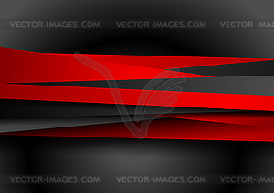 Contrast red black tech abstract corporate - vector clipart
