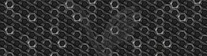 Black metallic glossy hexagons abstract tech banner - vector clipart