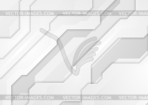 Light grey abstract technology geometric background - vector image