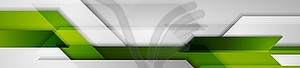 Green grey abstract technology banner background - vector image