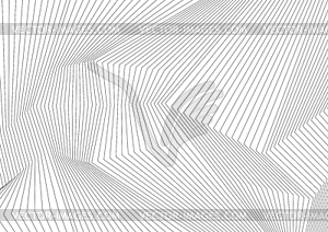 Abstract grey 3d lines refraction minimal background - vector clip art