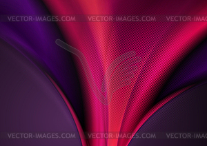 Dark purple violet abstract shiny waves background - vector clipart