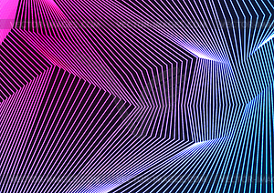 Blue ultraviolet neon curved lines abstract - vector image