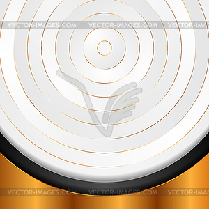 Abstract tech corporate background with bronze rings - vector clip art