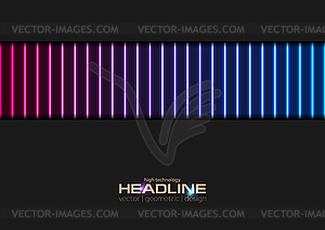 Blue ultraviolet neon laser lines abstract - vector image